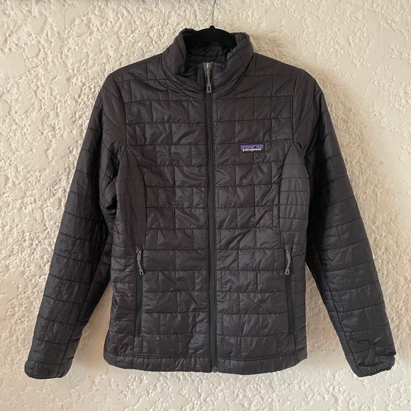 Patagonia Nano Puff Jacket Women's Small Black, Quilted Puff Coat - Picture 1 of 11